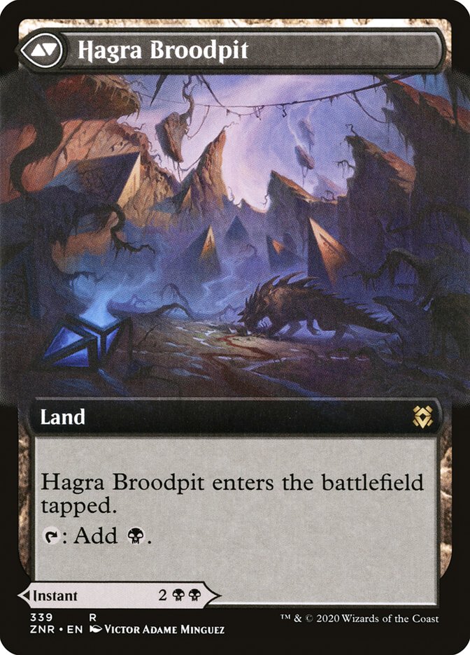 Image of Hagra Mauling // Hagra Broodpit (Extended Art) [Zendikar Rising]