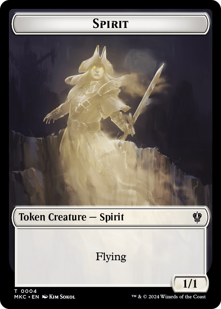 Image of Spirit // Phyrexian Germ Double-Sided Token [Murders at Karlov Manor Commander Tokens]