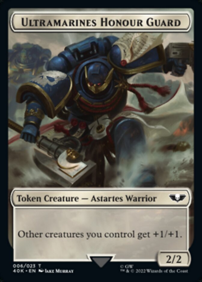 Image of Soldier (003) // Ultramarines Honour Guard Double-Sided Token (Surge Foil) [Warhammer 40,000 Tokens]