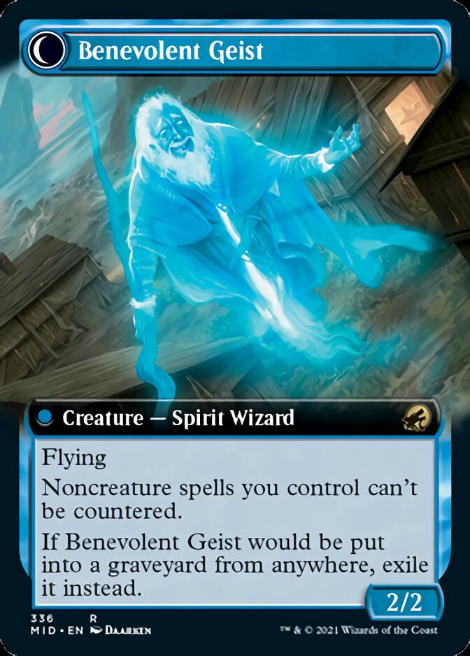 Image of Malevolent Hermit // Benevolent Geist (Extended Art) [Innistrad: Midnight Hunt]