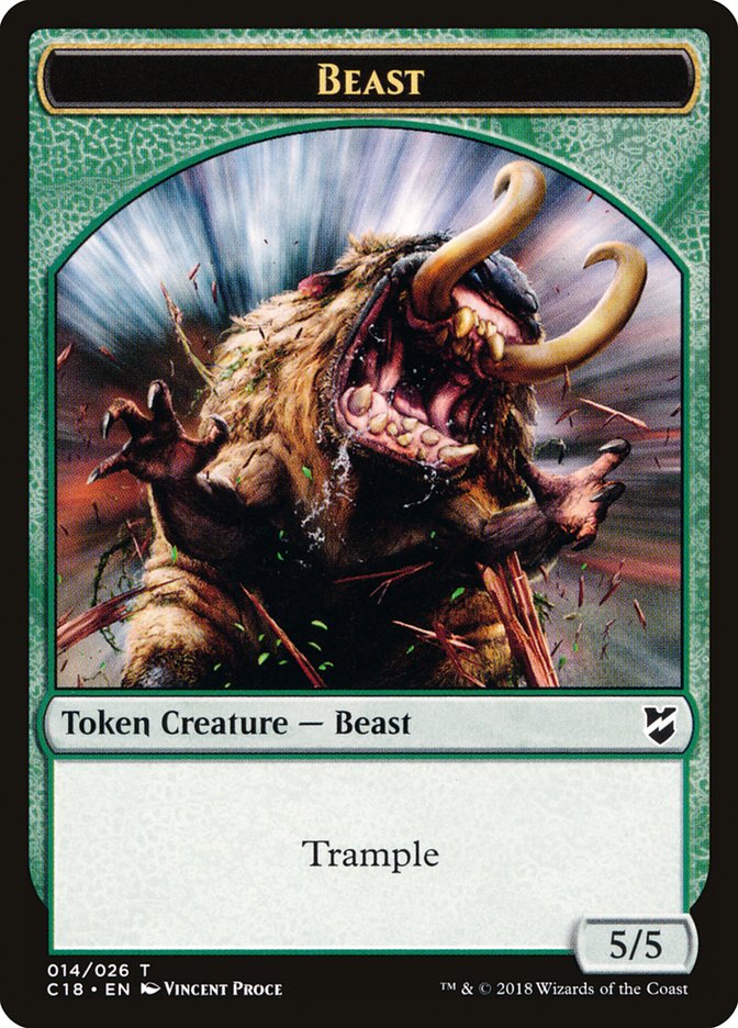 Image of Beast Token (014/026) [Commander 2018 Tokens]