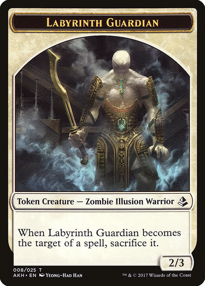Image of Warrior // Labyrinth Guardian Double-Sided Token [Amonkhet Tokens]