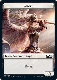 Image of Angel // Saproling Double-Sided Token [Core Set 2021 Tokens]