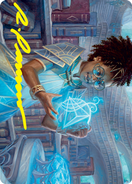 Image of Zimone, Quandrix Prodigy Art Card (Gold-Stamped Signature) [Strixhaven: School of Mages Art Series]