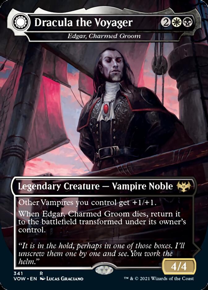 Image of Edgar, Charmed Groom // Edgar Markov's Coffin - Dracula the Voyager // Casket of Native Earth [Innistrad: Crimson Vow]