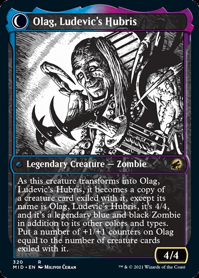 Image of Ludevic, Necrogenius // Olag, Ludevic's Hubris (Showcase Eternal Night) [Innistrad: Midnight Hunt]