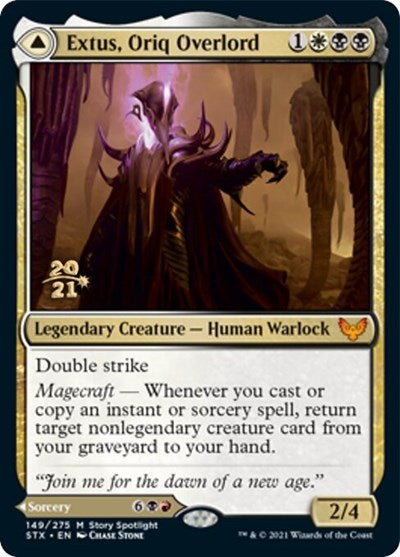 Image of Extus, Oriq Overlord // Awaken the Blood Avatar [Strixhaven: School of Mages Prerelease Promos]