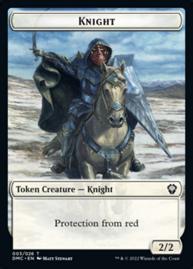 Image of Saproling // Knight Double-Sided Token [Dominaria United Tokens]