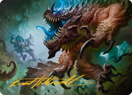 Image of Basilisk Art Card (Gold-Stamped Signature) [Dungeons & Dragons: Adventures in the Forgotten Realms Art Series]