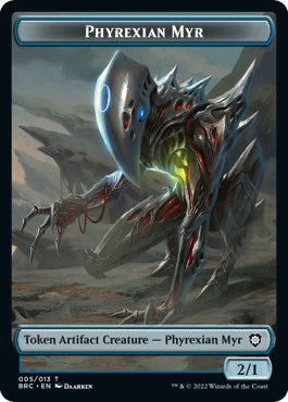 Image of Scrap // Phyrexian Myr Double-Sided Token [The Brothers' War Commander Tokens]