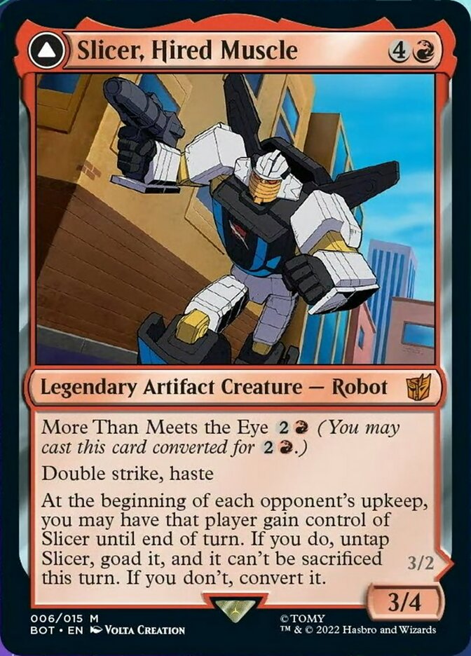 Image of Slicer, Hired Muscle // Slicer, High-Speed Antagonist [Transformers]