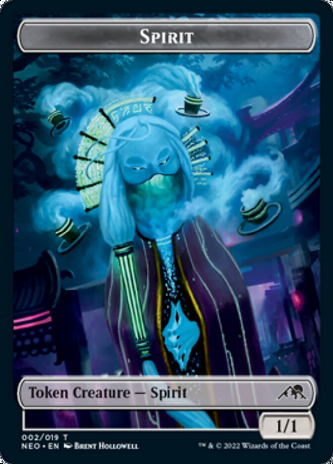 Image of Spirit (002) // Mechtitan Double-Sided Token [Kamigawa: Neon Dynasty Tokens]