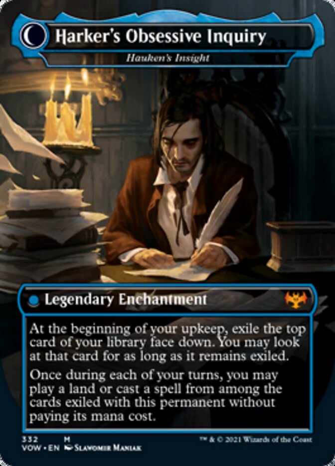 Image of Jacob Hauken, Inspector // Hauken's Insight - Jonathan Harker // Harker's Obsessive Inquiry [Innistrad: Crimson Vow]