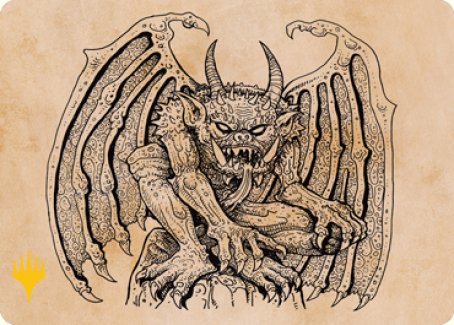 Image of Cloister Gargoyle (Showcase) Art Card (Gold-Stamped Signature) [Dungeons & Dragons: Adventures in the Forgotten Realms Art Series]