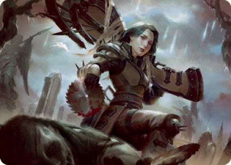 Image of Sawblade Slinger Art Card [Innistrad: Crimson Vow Art Series]