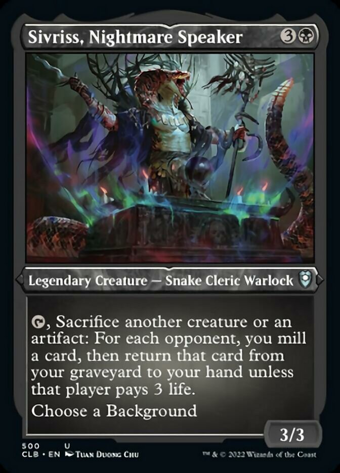 Image of Sivriss, Nightmare Speaker (Foil Etched) [Commander Legends: Battle for Baldur's Gate]