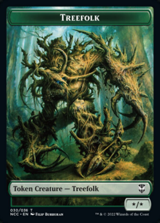 Image of Treefolk // Spider Double-Sided Token [Streets of New Capenna Commander Tokens]