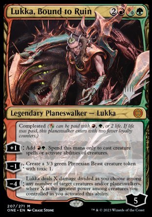 Lukka, Bound to Ruin (Promo Pack) [Phyrexia: All Will Be One Promos]