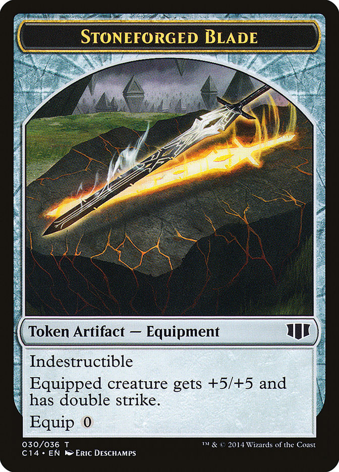 Image of Stoneforged Blade // Germ Double-Sided Token [Commander 2014 Tokens]