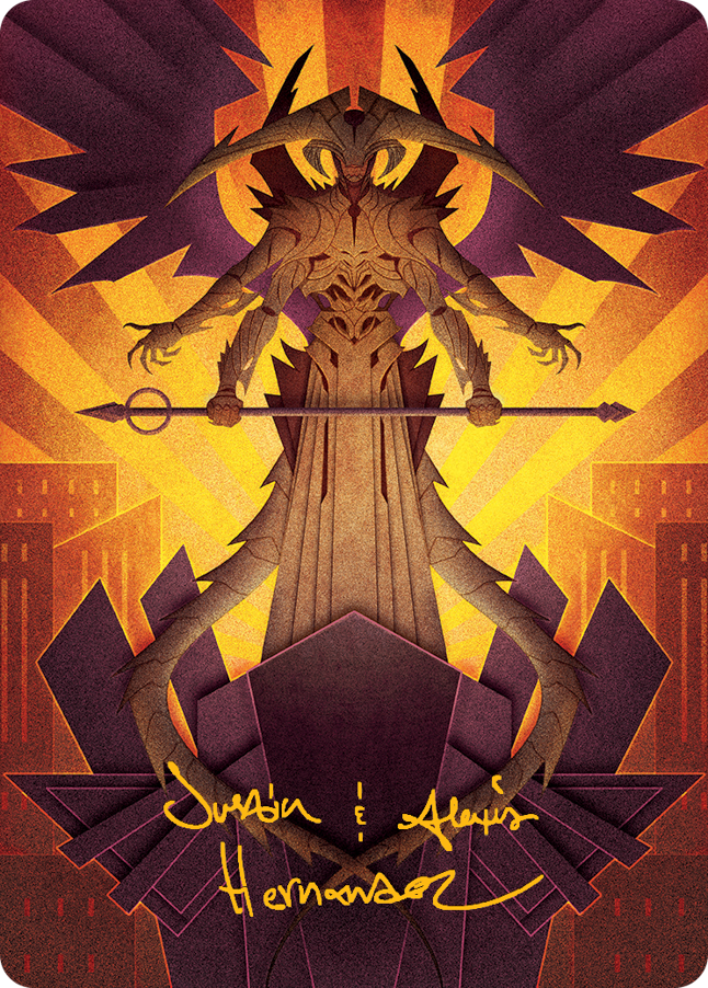Image of Atraxa, Praetors' Voice Art Card (Gold-Stamped Signature) [March of the Machine Art Series]
