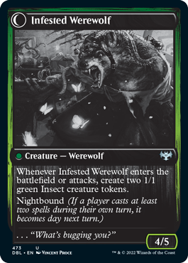 Image of Infestation Expert // Infested Werewolf [Innistrad: Double Feature]