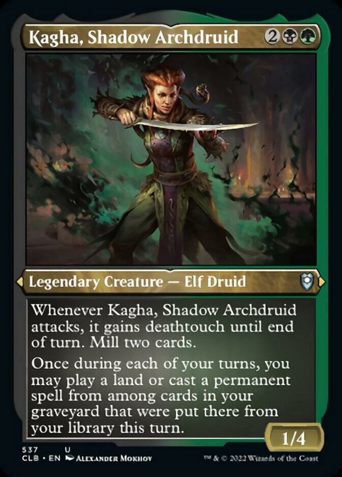 Image of Kagha, Shadow Archdruid (Foil Etched) [Commander Legends: Battle for Baldur's Gate]