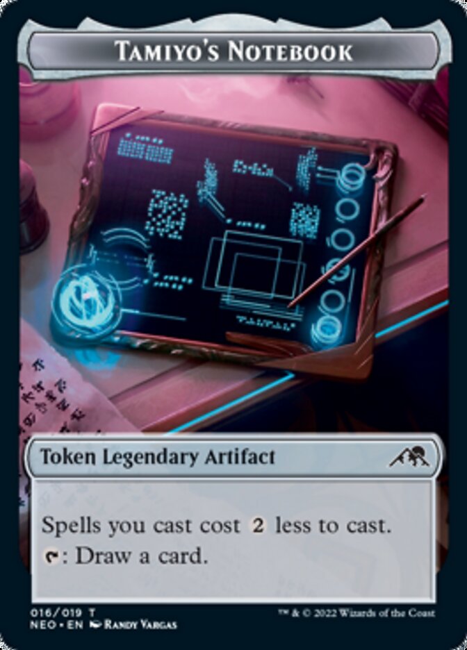 Image of Samurai // Tamiyo's Notebook Double-Sided Token [Kamigawa: Neon Dynasty Tokens]