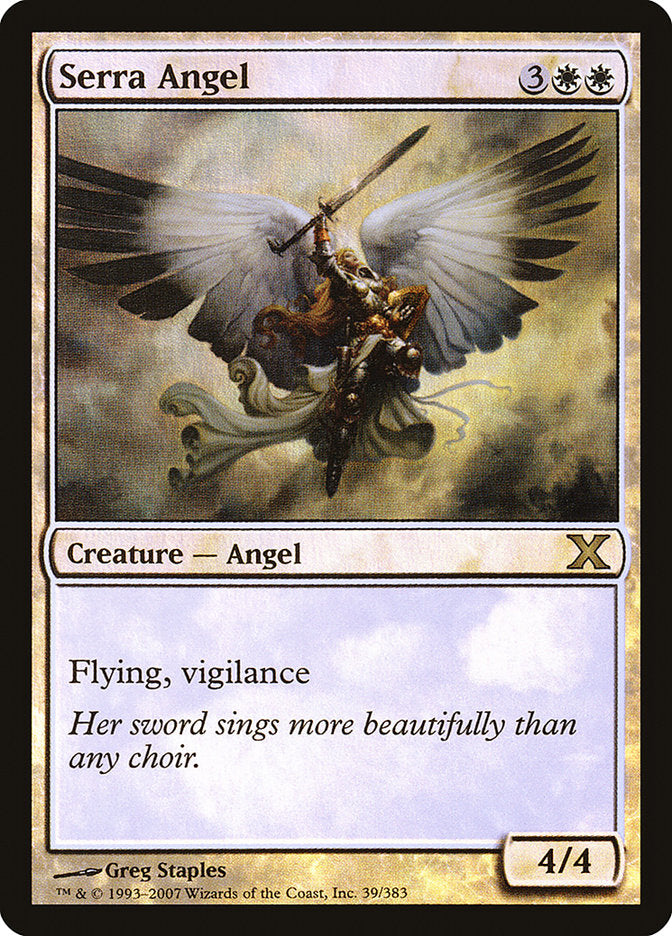 Image of Serra Angel (Premium Foil) [Tenth Edition]