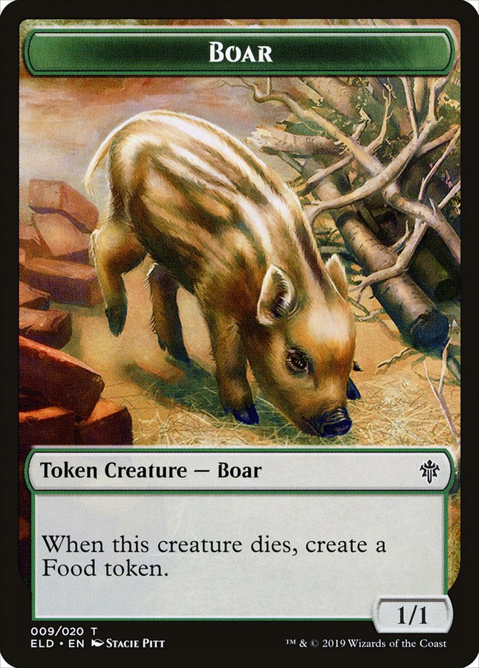 Image of Boar Token [Throne of Eldraine Tokens]