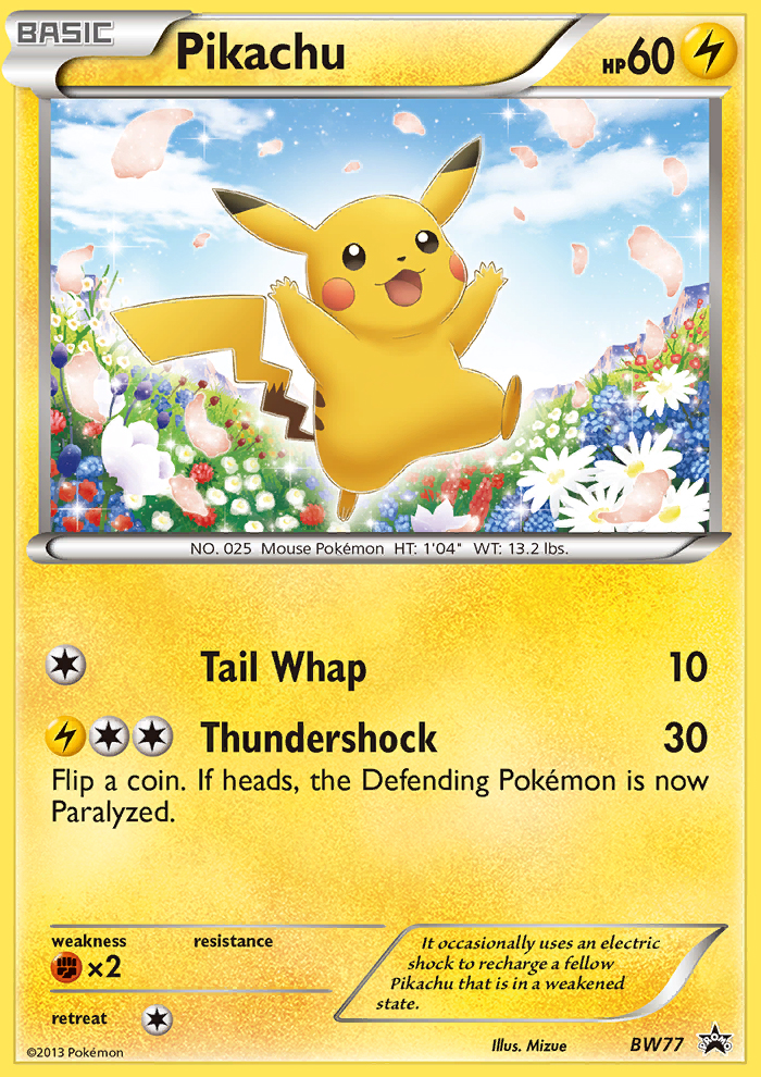 Image of Pikachu (BW77) [Black & White: Black Star Promos]