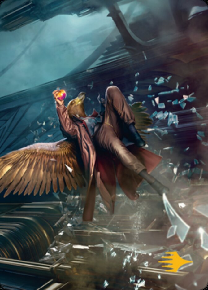 Image of Skyway Robber Art Card (Gold-Stamped Signature) [Streets of New Capenna Art Series]