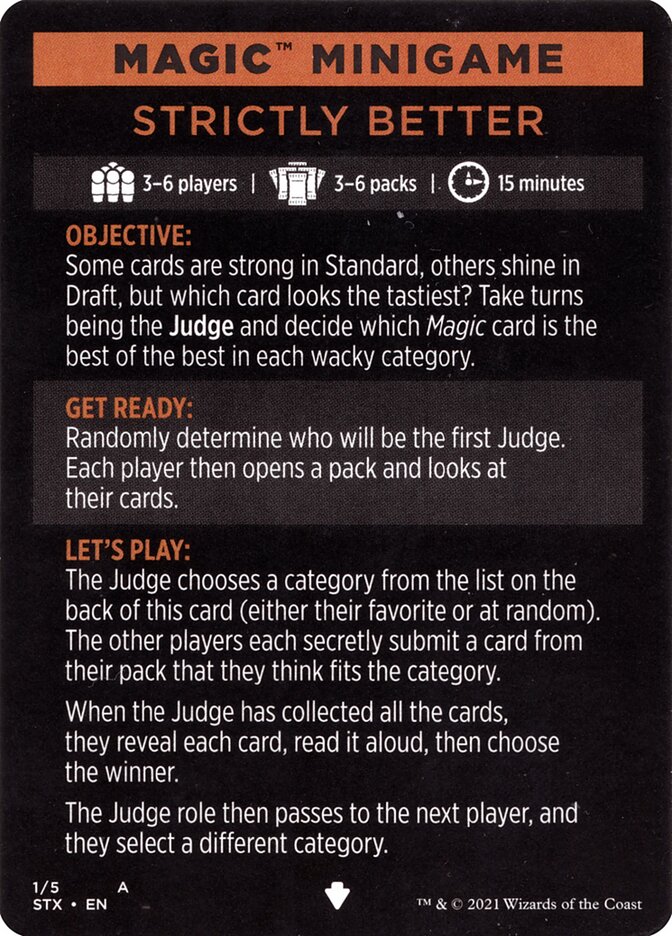 Image of Strictly Better (Magic Minigame) [Strixhaven: School of Mages Minigame]
