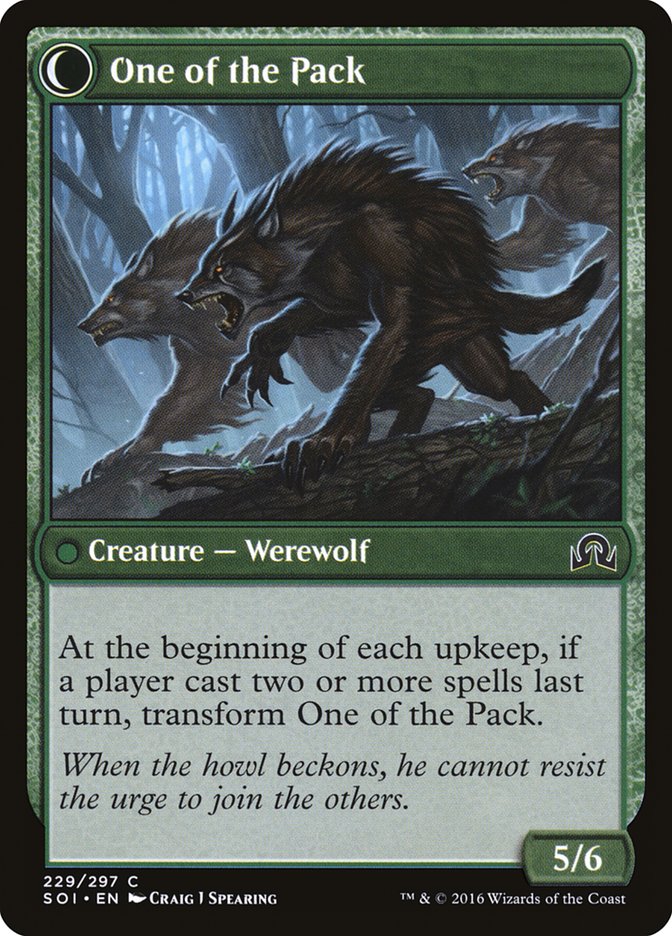 Image of Solitary Hunter // One of the Pack [Shadows over Innistrad]