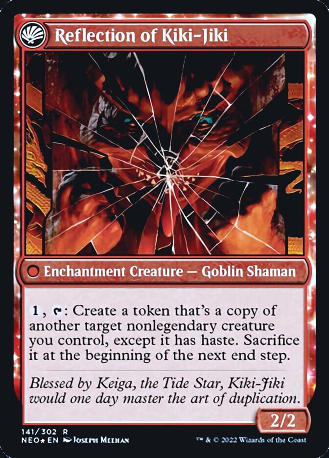 Image of Fable of the Mirror-Breaker // Reflection of Kiki-Jiki [Kamigawa: Neon Dynasty Prerelease Promos]