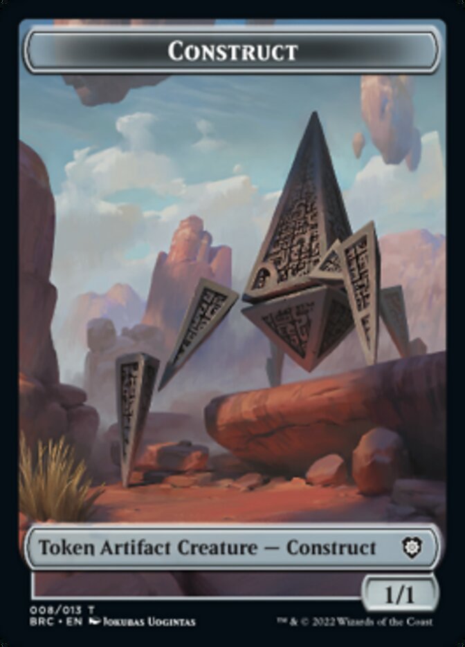 Image of Construct (008) // Phyrexian Myr Double-Sided Token [The Brothers' War Commander Tokens]