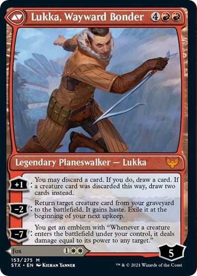 Image of Mila, Crafty Companion // Lukka, Wayward Bonder [Strixhaven: School of Mages Prerelease Promos]