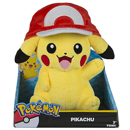 Image of Pikachu (with Ash's Hat) Pokemon Plush