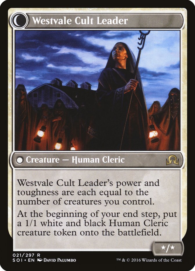 Image of Hanweir Militia Captain // Westvale Cult Leader [Shadows over Innistrad]