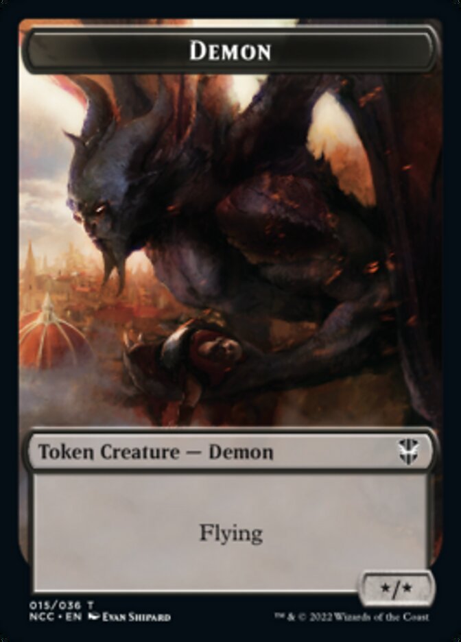 Image of Demon // Copy Double-Sided Token [Streets of New Capenna Commander Tokens]