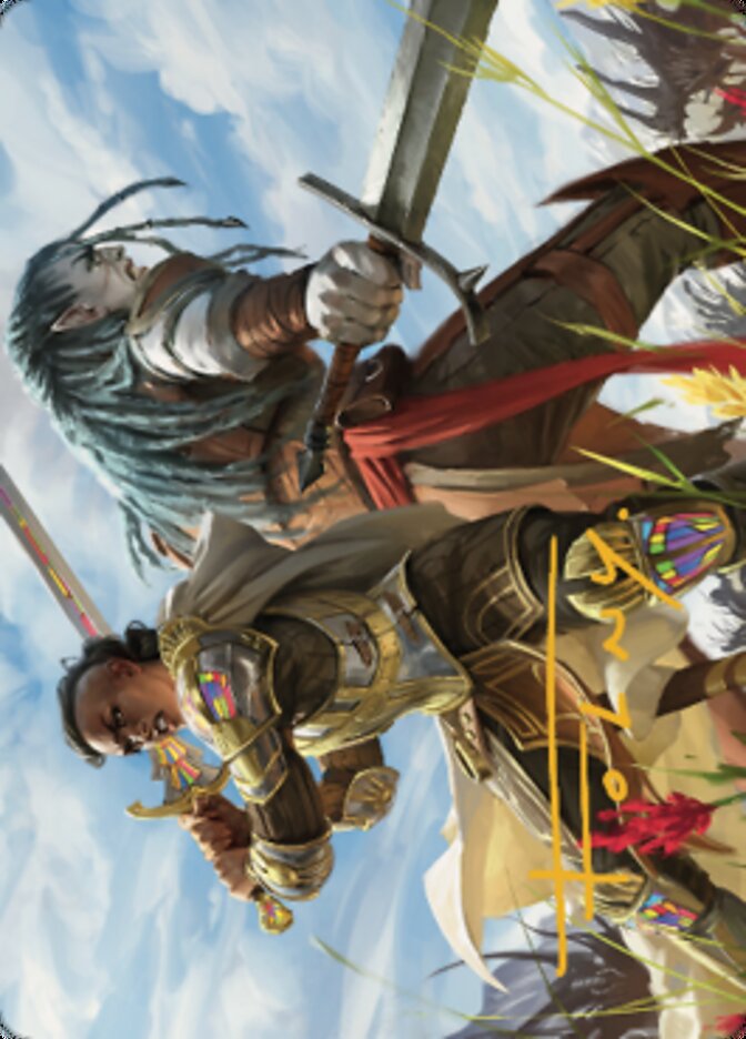 Image of Join Forces Art Card (Gold-Stamped Signature) [Dominaria United Art Series]