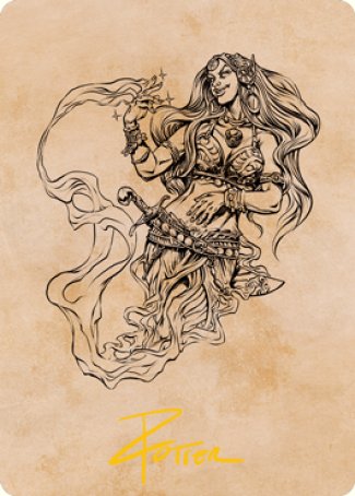Image of Djinni Windseer (Showcase) Art Card (Gold-Stamped Signature) [Dungeons & Dragons: Adventures in the Forgotten Realms Art Series]