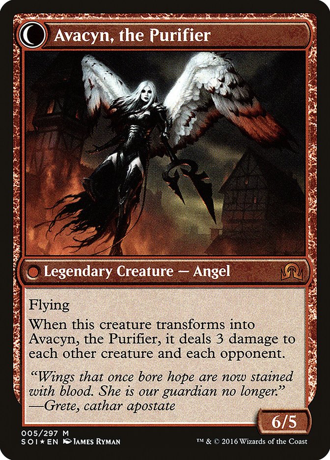Image of Archangel Avacyn // Avacyn, the Purifier [Shadows over Innistrad Prerelease Promos]