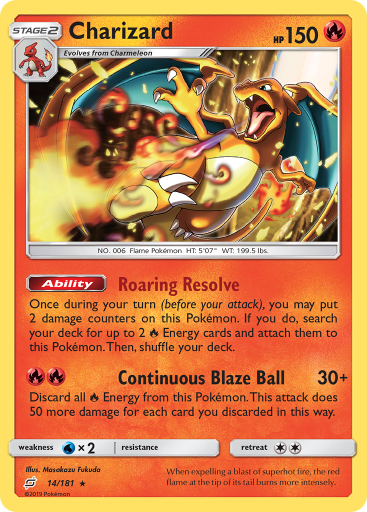 Image of Charizard (14/181) (Cosmos Holo) [Sun & Moon: Team Up]
