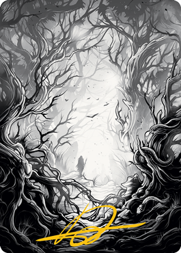 Image of Forest 1 Art Card (Gold-Stamped Signature) [Innistrad: Midnight Hunt Art Series]