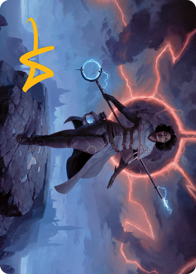 Image of Rona, Herald of Invasion Art Card (Gold-Stamped Signature) [March of the Machine Art Series]