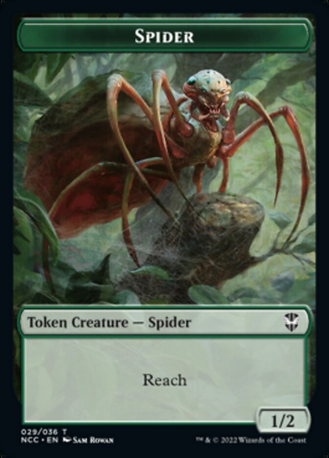 Image of Treefolk // Spider Double-Sided Token [Streets of New Capenna Commander Tokens]