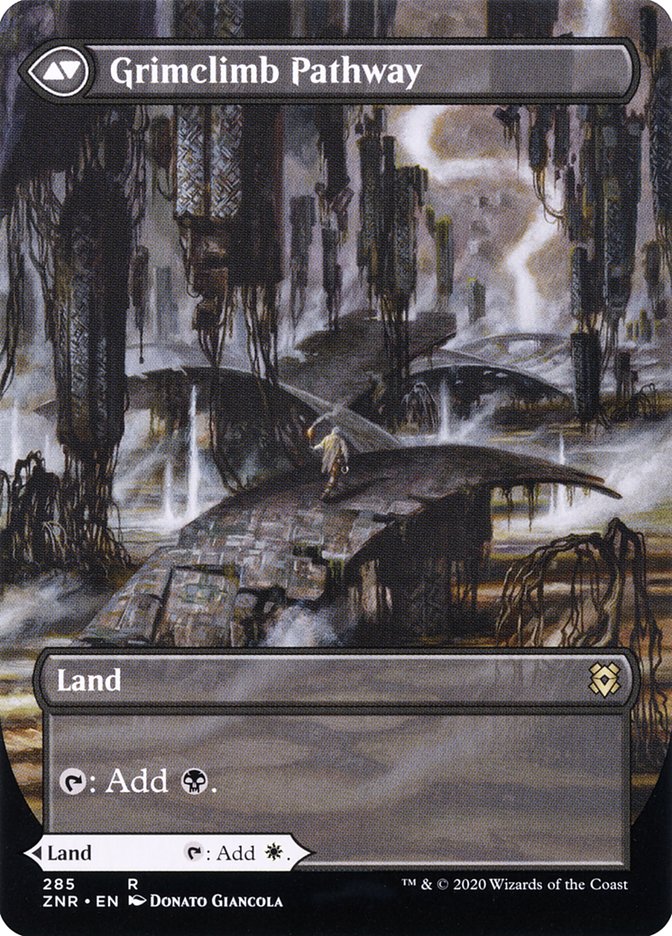 Image of Brightclimb Pathway // Grimclimb Pathway (Borderless Alternate Art) [Zendikar Rising]