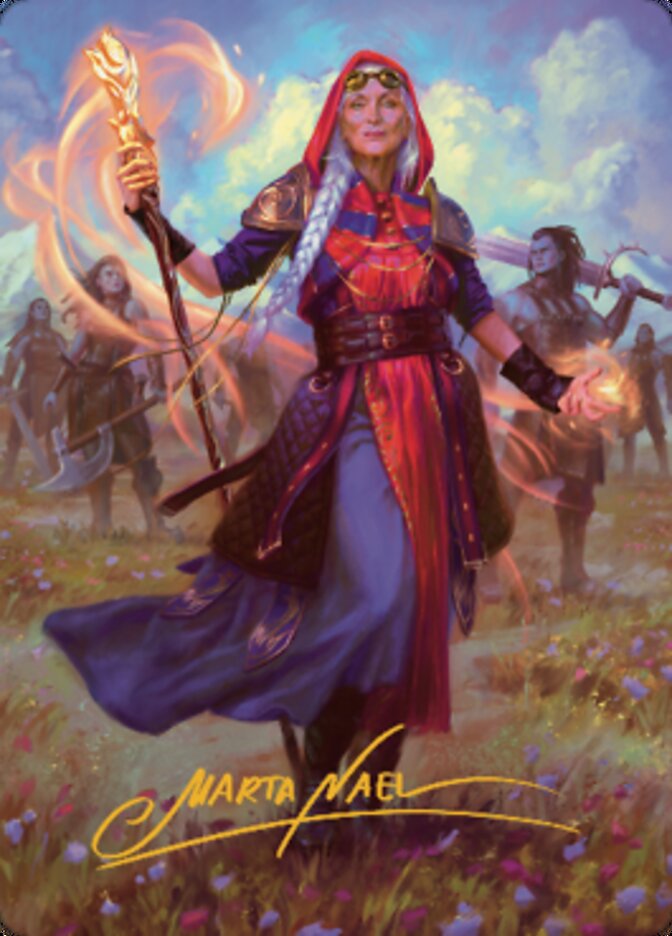 Image of Jaya, Fiery Negotiator Art Card 1 (Gold-Stamped Signature) [Dominaria United Art Series]