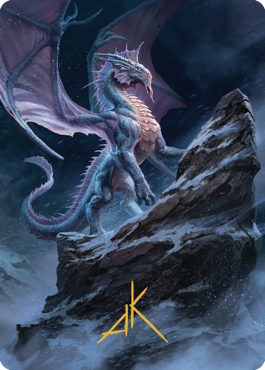 Image of Ancient Silver Dragon Art Card (06) (Gold-Stamped Signature) [Commander Legends: Battle for Baldur's Gate Art Series]