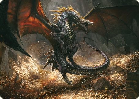 Image of Cavern-Hoard Dragon Art Card [The Lord of the Rings: Tales of Middle-earth Art Series]